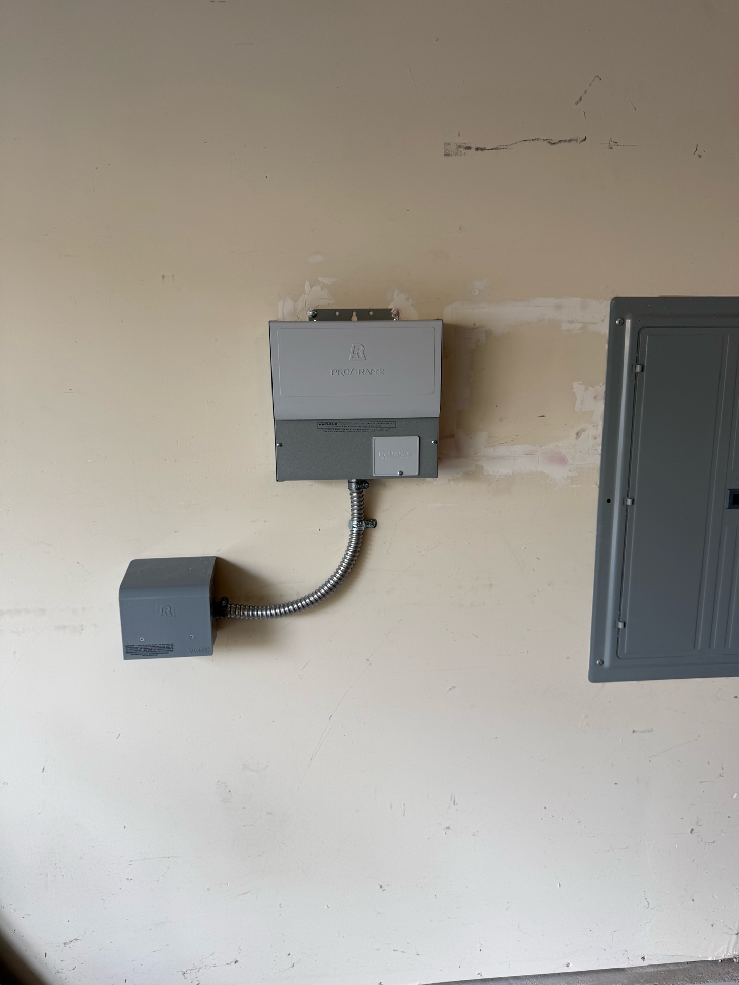 Generator transfer switch installation