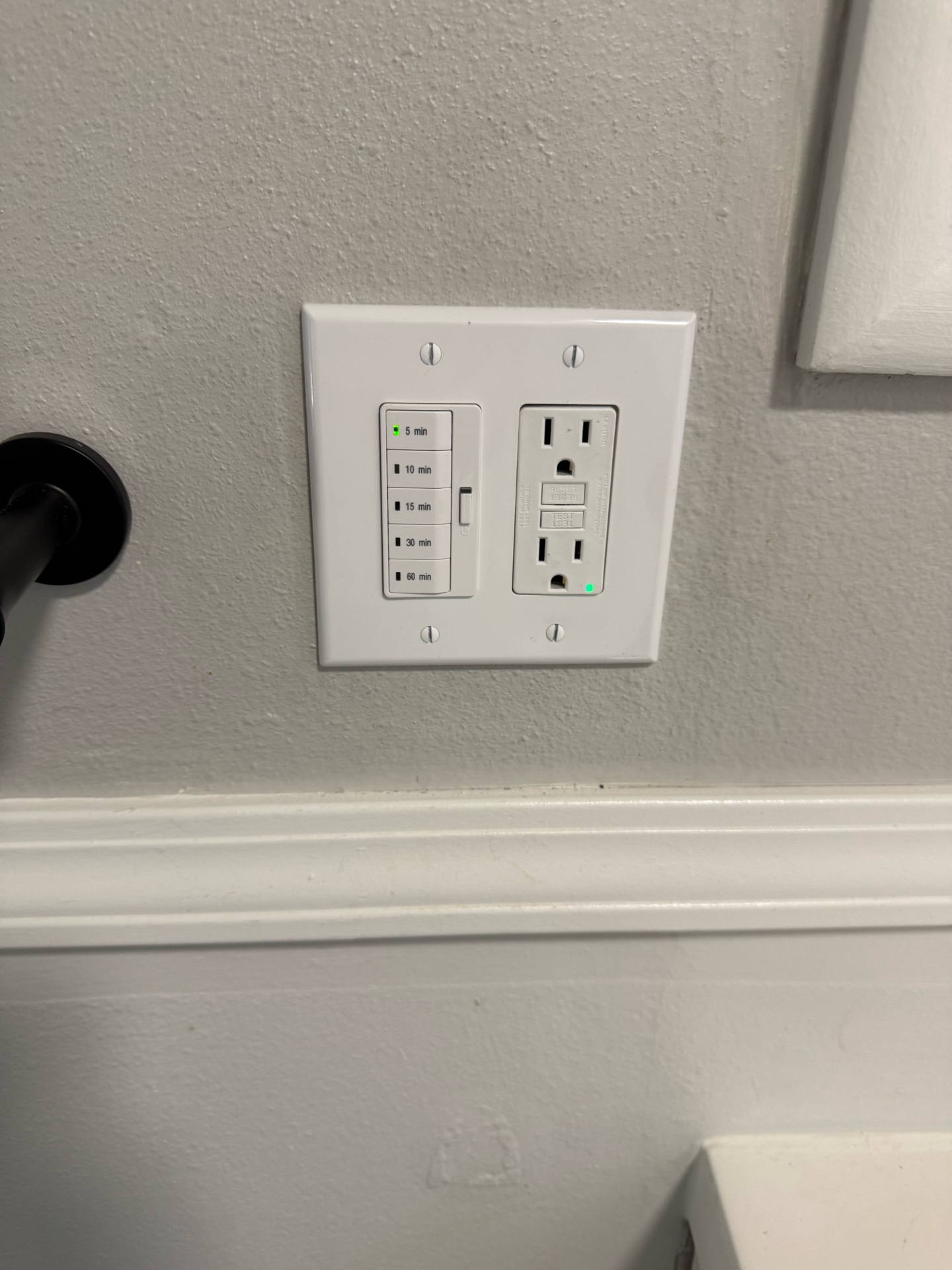 GFCI outlet and timer switch installation