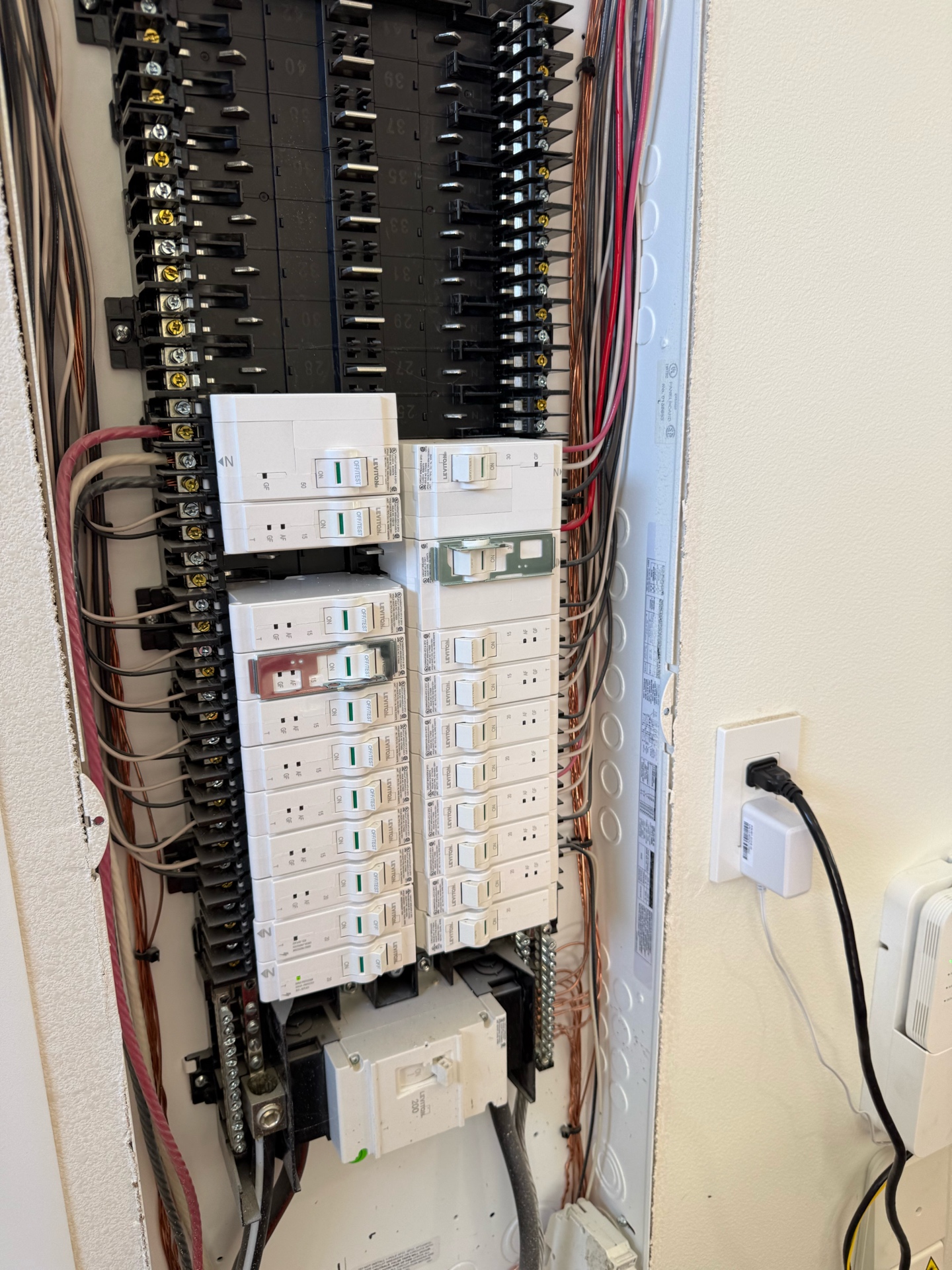 Electrical panel wiring and breaker installation